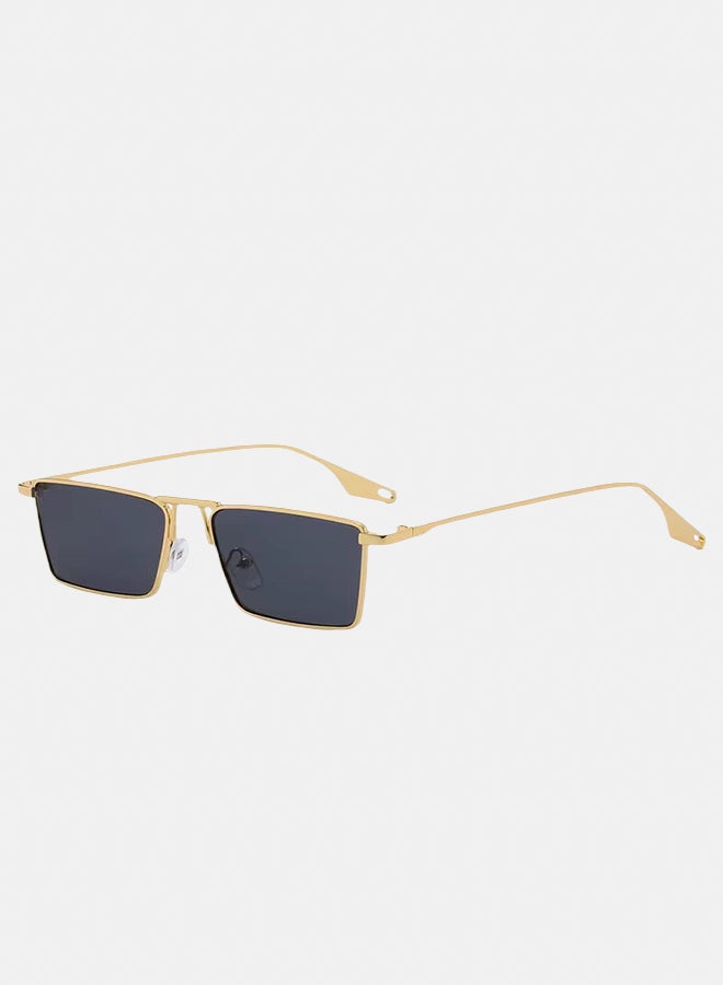 Erya Black Rimless Rectangle Sunglasses